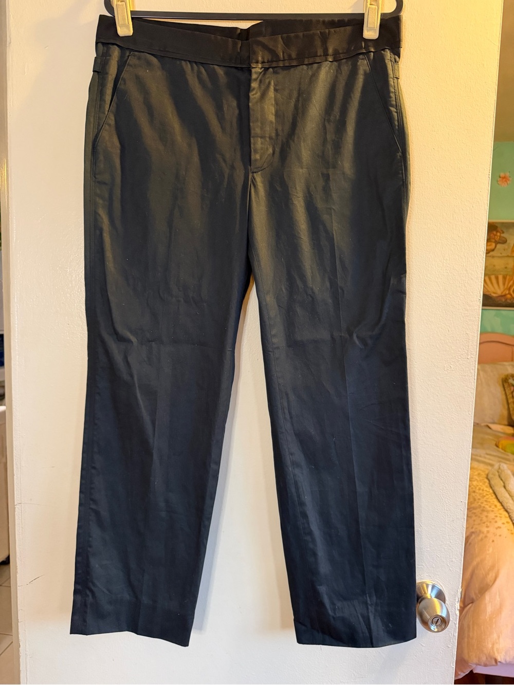 Lanvin Black Men's Dress Trousers - Tailored Straight Leg
